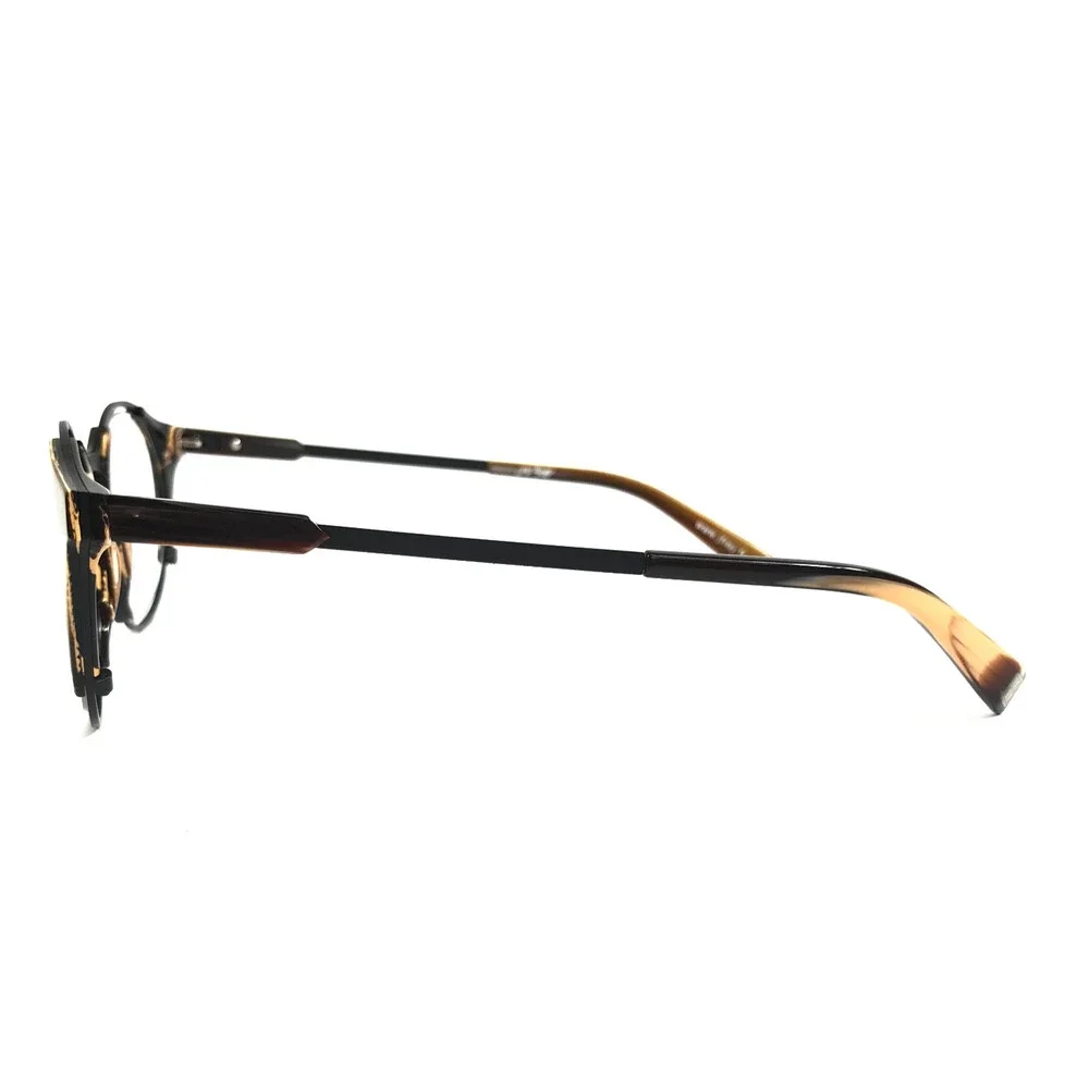 J.F. Rey Eyeglasses Frames JF1427 9200 Horn Black Brown Striped 48-20-147